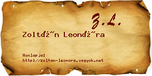 Zoltán Leonóra névjegykártya
